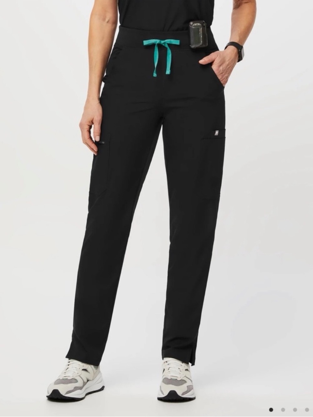 FIGS Yola High Waisted FreeX Scrub Pants- Black